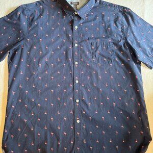 VanHeusen Never Tuck Men’s 2xl 18-18.5 Short Sleeve Button Down Casual Shirt